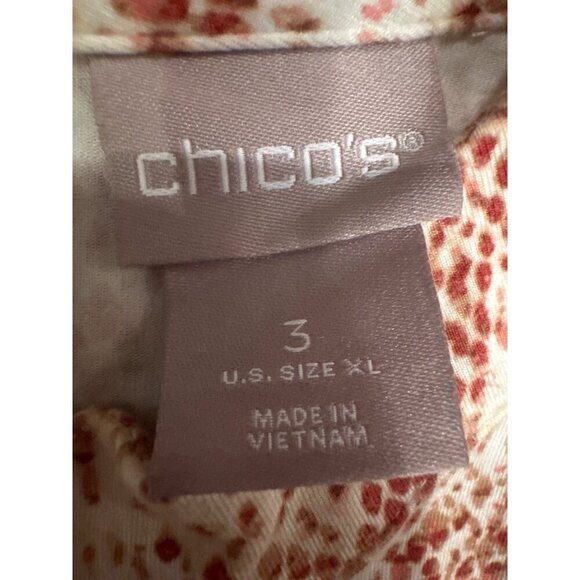 Chicos Womens Snake Skin Patterned Long Sleeve Blouse Size XL - Picture 3 of 6